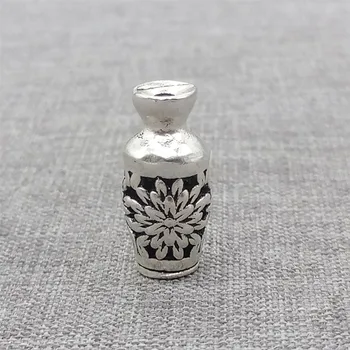 Argint 925 Vaza de Flori Șirag de mărgele 3D pentru Bratara