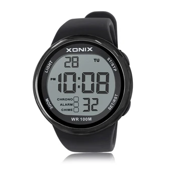 AUR Clasic de Moda de Lux Sport Ceas cu Alarmă Numărătoarea inversă LED Digital Scufundări, Înot Hardlex Oglindă Sumergible Ceas GJA