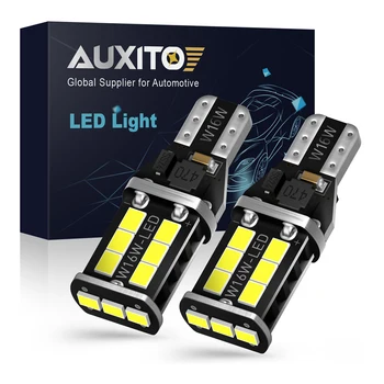 AUXITO 2 buc 1000LM W16W LED-uri Canbus NU OBC Eroare 2835 15SMD T15 Lampă cu LED-uri Înapoi Reverse Masina Lumini Xenon 6500K Alb 12V