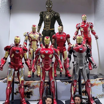 Avengers Marvel Spiderman Figura Crazy Toys MK50 Tony Stark a Marca 50 de Mk45 Mk47 MK42 MK7 MK5 MK46 Ironman Colecție de Acțiune Figura