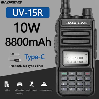 BaoFeng UV-15R 10W Putere 999CH Walkie Talkie Suport Radio de Tip C Încărcător 50 KM de Emisie-recepție Upgrade UV-10R UV-5R Două Fel de Radio