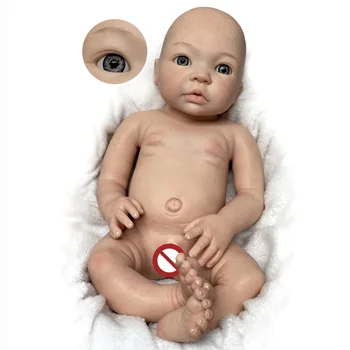 Bebe Păpuși Reborn 18 inch Full Body Solid Silicon Pictat Realist Renăscut Baby Doll Pentru Cadou de Crăciun Boneca De Silicon