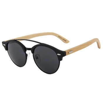 BerWer Nou fierbinte bambu oculos de sol epocă de bambus ochelari de soare de brand designer de plastic, cu cadru de bambus picioare