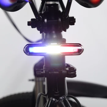 Biciclete Lumina USB Reîncărcabilă Biciclete Lumina Albastru Rosu Culoare Dual rezistent la apa Ciclism Stop 5 Moduri de LED-uri Fata-Spate Bicicleta Lampa