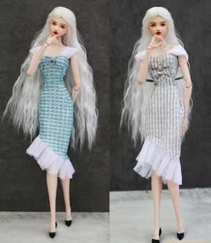 Bling rochie sirena / 30cm haine papusa tinuta fusta rochie rochie complet Pentru 1/6 Xinyi FR ST Papusa Barbie haine de Craciun