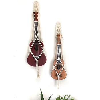 Boem Dantelă Țesute Agățat De Perete Tapiserie De Chitara Simplu Instrument Muzical Agățat Sac De Depozitare Acasă Camera Art Decor