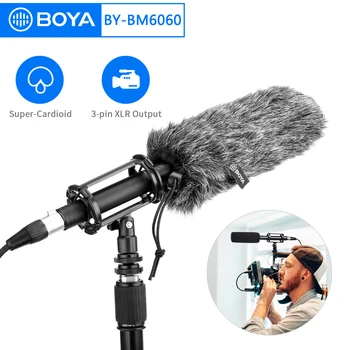 BOYA BY-BM6060 Profesional Shotgun cu Condensator Microfon Mic Portabile pentru Canon Nikon Vlog Înregistrare Streaming Interviu