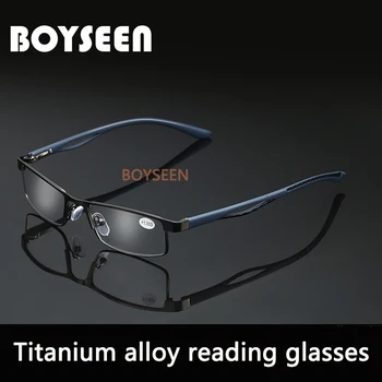BOYSEEN femei aliaj de titan ochelari lentile asferice retro afaceri hipermetropie ochelari baza de prescriptie medicala
