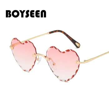 BOYSEEN Piersic inima ochelari de soare moda Marine de sex feminin Dragoste Inima ochelari de soare UV400 1616