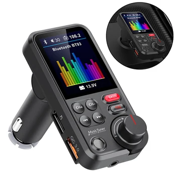 BT93 Auto Mp3 Player de Muzică Kit Hands-free Bluetooth Wireless-radio FM compatibil Masina Transmițător Audio Aux QC3.0 Încărcare Rapidă