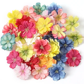 Bulk 50buc Artificiale Floare de Cires Cap de Floare Flori DIY Decorare Pentru Casa Petrecerea de Nunta Mașină Corsaj Decor de Flori False