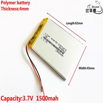 Bun Qulity Litru de energie baterie 3.7 V,1500mAH 404562 Polimer litiu-ion / Li-ion pentru tablet pc-ul BĂNCII,GPS,mp3,mp4