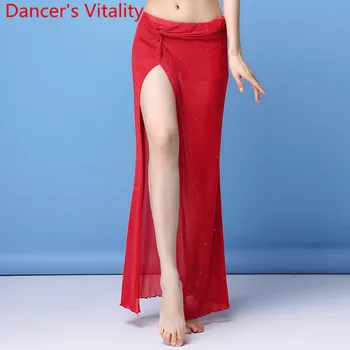 Burtă De Dans Practică Haine Noi De Vara Slim Fit Sexy Split Fusta Lunga Femei Incepatori Oriental, Indian Dansatori De Formare Costum
