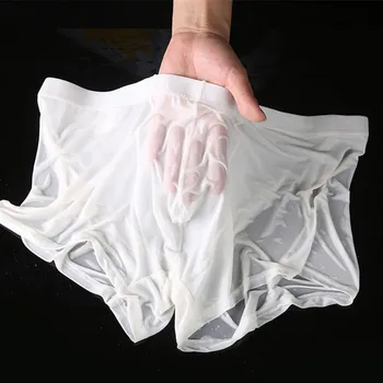Bărbați Slip Umed Seducatoare Sexy Boxeri Subțire Transparent Lenjerie pantaloni Scurți, Trunchiuri Homosexuali Haine Fetita Chiloții Jos de Moda pantaloni Scurți