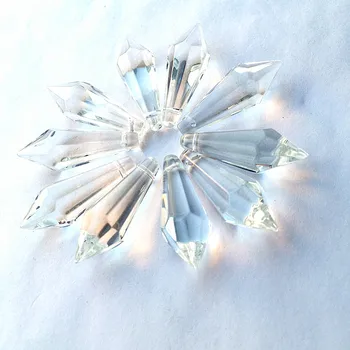 Calitate de Top 37mm Clar de Culoare U-sloi de gheață Picături de Cristal Candelabru de Iluminat Prism (Gratuit Inele) Accesorii de Nunta Tort Fân Deco