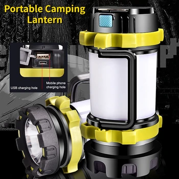 Camping Lanternă Reîncărcabilă 3000 Capacitate Putere Banca Camping Lanterna Cu Led-Uri Impermeabil Portabil Camping Lampa Lanterna Flash De Lumină