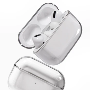 Cască Caz Pentru Airpords Pro Transparent TPU Caz Pentru Apple Airpods Pro Capac de Protecție Pentru Pavilioane