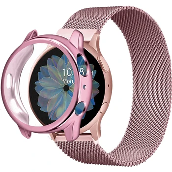 caz+curea pentru Samsung Galaxy Watch Active 2 40mm 44mm cu cazul Magnetic Loop bratara curea Galaxy Watch Active 1 2 40mm 44mm