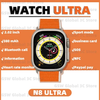 Ceas Ultra Smart Watch Bărbați Femei Încărcare Wireless NFC N8 Smartwatch Pk Ceas Ultra M36 W37 HW37 DT7 Plus pentru IPhone 14 Pro Max