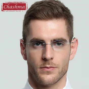 Chashma Brand B Titan Ultra Ușoară Tentă De Sticlă Bărbați Elegant Ochelari Cadru Diamant Împodobite Lentile De Contact Colorate Bărbați Ochelari De Vedere