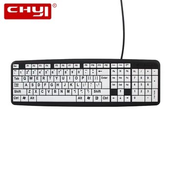 CHYI prin Cablu USB Ergonomic Calculator de Gaming Keyboard rezistent la apa de Mare Kaycap Pentru Vârstnici Joc PC Numerice Tastaturi Pentru Laptop Mac