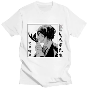 CLOOCL 100% Bumbac Casual T-Shirt Anime Bungo Câini Vagabonzi Bărbați T-shirt Punk Streetwear Comic Clasic Maneci Scurte de sex Masculin Amuzant Topuri