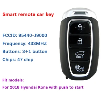 CN020121 Aftermarket 4 Buton de 433Mhz la Distanță Cheie Fob Pentru 2018 Hyundai Kona Smart Keyless Entry 95440-J9000