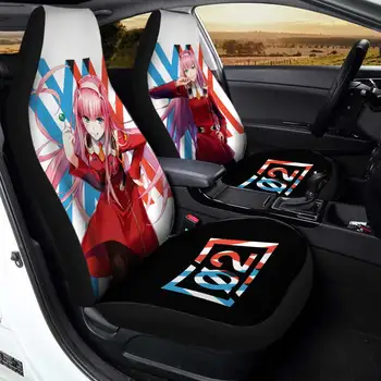 Cod 002 Zero Doi Huse Auto Anime Dragă În Franxx Accesorii Auto, Universal Scaunul Din Față Capacul De Protecție
