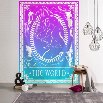 Colorate Tarot Tapiserie De Pe Perete Indian Mandala Vrăjitorie Boem, Hippie Divinație Lenjerie De Pat Home Decor