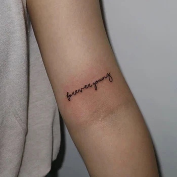 Cool Tatuaje pentru Tatuaj Mână Autocolant Negru Scrisoare Fals Tatuaj pe Încheietura Piciorului Femei Organism Tatuaj Temporar rezistent la apa Tatu Brațul Tattos
