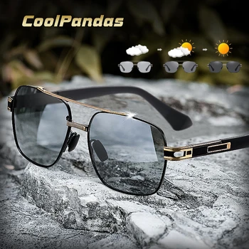 CoolPandas de Înaltă Calitate ochelari de Soare Polarizat Bărbați Femei Fotocromatică Protecție UV400 Conducere Ochelari de Soare Unisex Lentile Cameleon