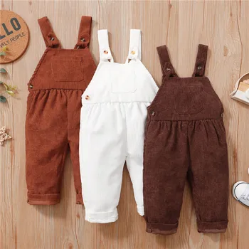 Copii Fete Băieți Romper Solid De Culoare Moda Casual Fără Mâneci Talie Mare Suspensor Salopete Pantaloni Salopete Pentru Copii 1-5 Ani