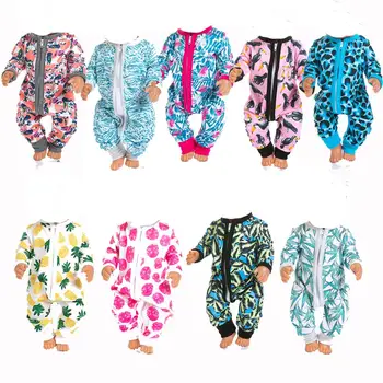copilul nou-născut haine Papusa pijama set papusi pentru copii salopeta de 18 inch haine papusa salopeta