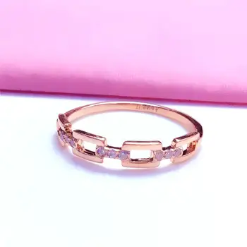 Creative 585 violet cristal de aur inele pentru femei simple de deschidere lumină de lux placat cu aur de 14K bijuterii cadou pentru petrecere