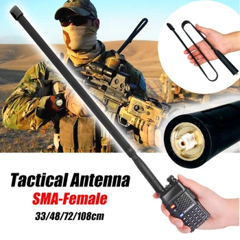CS Tactice Antena SMA-de sex Feminin Dual Band VHF UHF 144/430Mhz Pliabil pentru Walkie Talkie Baofeng UV-5R UV-82 UV5R Pofung UV16 Plus
