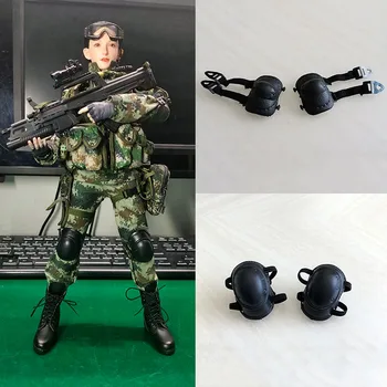 Culoare negru 1/6 Scară Soldat Scena Accesoriu Tactic cotiere/Tactice genunchiere Modelul de 12 Inci de Acțiune Figura Păpuși de Jucărie