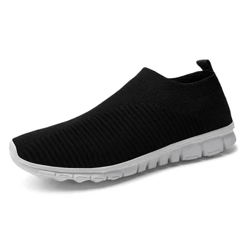 Cupluri de Adidasi Casual pentru Femei Tricotate Mers pe jos de Pantofi Bărbați Respirabil Slip-on Ușor Moale Tenis Pantofi Plat