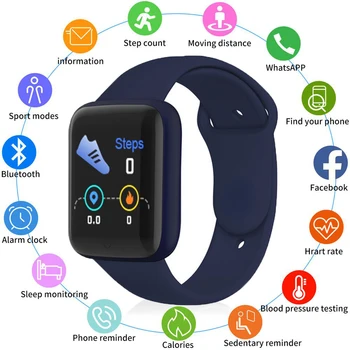 D20 Bluetooth Ceas Inteligent Bărbați Femei Y68 Tensiunii Arteriale Monitor De Ritm Cardiac Sport Smartwatch Fitness Tracker Y68 Femei Ceas Inteligent