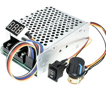DC 10-55V de Tensiune Regulator de 40A Motor Speed Controller cu Display LED Voltmetru Digital