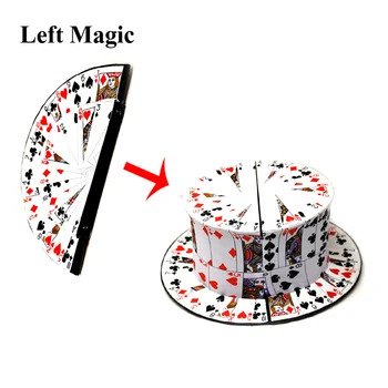 De Bună Calitate Pliere Card De Fan Cu Pălărie De Top Trucuri De Magie Magia De Scenă Aproape Magic Recuzita Comedy Magic De Jucării Accesorii Iluzii