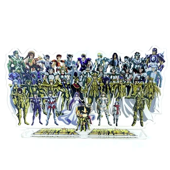 De DIMENSIUNI MARI Saint Seiya Ikki Hyoga Shiryu Shun Athena Zodiac grup acrilic figura model de suport tort fân anime