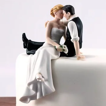 de favoarea nunta si decoratiuni-aspectul de Dragoste Mireasa si Mirele Cuplu Figurina de tort de nunta topper