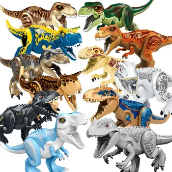 De Mari Dimensiuni Asamblat Dinozaur Jurassic Blocuri Jucarii Parc Compatibil Brand Major De Simulare De Animale Rex Raptor Kid Cadouri