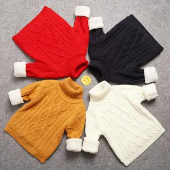 De sex masculin qiu dong, băiatul pulover îngroșat pulover guler, de culoare solidă termică pulover.