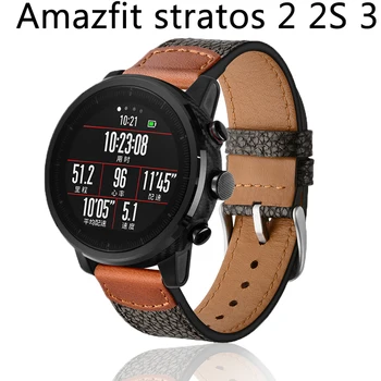 De înaltă calitate Huami Amazfit Stratos 2 2s 3 curea de ceas Inteligent trupa din Piele bratara amazfit ritmul bratara curea 22mm