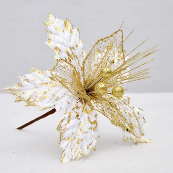 Decor de crăciun Artificial Con de Pin Flori Faux Ornamente pentru Pomul de Craciun Nuiele Boabe Floarea Cap de BRICOLAJ Home Decor Petrecere