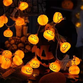 Decoratiuni de Halloween 1,5 m 10Leds Dovleac Șir de Lumini de Interior pentru Casa Gradina Decoratiuni Curte Lumini de Vacanță Consumabile Partid
