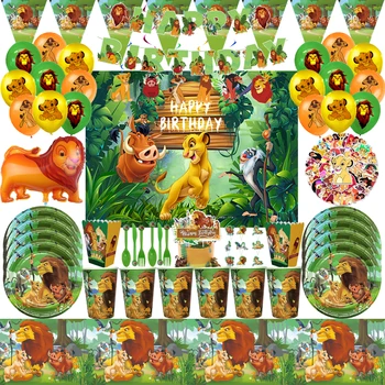 Disney Regele Leu Simba Petrecere Decoratiuni Pahare de Hârtie Plăci Șervețel Decor Baloane pentru Copii Băieți Copil de Dus Provizii