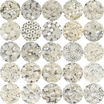 Diverse Imitații de Perle Margele Acrilice Floare Șirag de mărgele Capace Spacer Pentru a Face Bijuterii Handmade, DIY Brățară Colier Accesorii