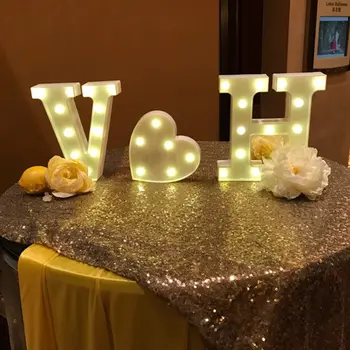 DIY Scrisoare Simbol Semn Inima de Iluminat din Plastic de Epocă Lumini LED-uri Pentru Valentine ' s Zi, Nunta Petrecere de Căsătorie Decoratiuni de Vacanță
